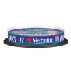 KOMPAKTDISKS VERBATIM DVD-R 4.7Gb/120min 16x AZO SPINDLE (VER43523)