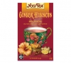 ZĀĻU TĒJA YOGI TEA GINGER HIBISCUS - MUNDRUMAM UN PAMODINĀŠANAI, MAISIŅOS PAPĪRA APLOKSNĒS (400597)