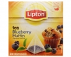 MELNĀ TĒJA LIPTON PYRAMID BLUEBERRY MUFFIN, MAISIŅOS (550408)(336553)