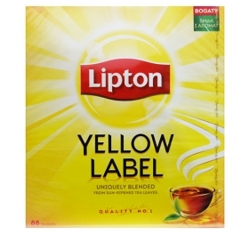 MELNĀ TĒJA LIPTON YELLOW LABEL 88, MAISIŅOS (492411)(550523)