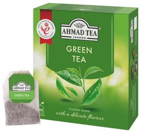 ZAĻĀ TĒJA AHMAD 100 ORIGINAL GREEN, MAISIŅOS BEZ APLOKSNES (004787) JN