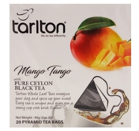 MELNĀ TĒJA TARLTON PYRAMID MANGO TANGO, ZĪDA MAISIŅOS (013346)