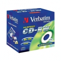 KOMPAKTDISKS VERBATIM CD-RW 700Mb/80min 8x-12x (VER43148)