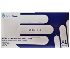 CIMDI NITRILA NEPUDERĒTI BALTLINE (310313) IZMĒRS: XL / ZILI