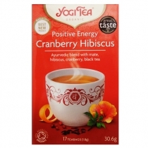 ZĀĻU TĒJA YOGI TEA POSITIVE ENERGY (DZĒRVENE, HIBISKS), MAISIŅOS PAPĪRA APLOKSNĒS (402218) JN