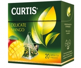 ZAĻĀ TĒJA CURTIS PYRAMID DELICATE MANGO, ZĪDA MAISIŅOS (851051)