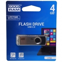 USB FLASH ATMIŅA GOODRAM 4GB UTS2 USB 2.0, READ 20Mb/s, WRITE 5Mb/s