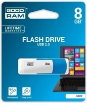 USB FLASH ATMIŅA GOODRAM 8GB UCO2 MIX USB 2.0, READ 20Mb/s, WRITE 5Mb/s