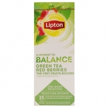 ZAĻĀ TĒJA LIPTON A MOMENT TO BALANCE RED BERRIES, MAISIŅOS FOLIJA APLOKSNĒS (391622)