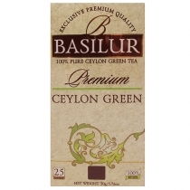 ZAĻĀ TĒJA BASILUR PREMIUM CEYLON GREEN, MAISIŅOS (937116) J